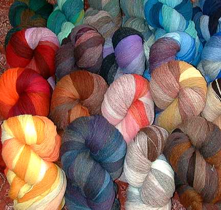 skeins of yarn from Jamieson and Smith in Lerwick