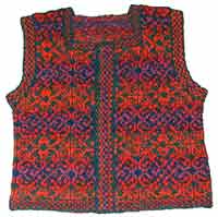 red and purple vest